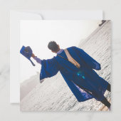 Einzigartiger Abschluss Black Gold Tassel Grad Fot Dankeskarte (Rückseite)