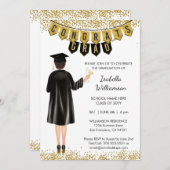 Einzigartiger Abschluss Einladung Brown Haare (Vorne/Hinten)