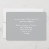 Einzigartiger Abschluss Einladung mit Foto (Rückseite)