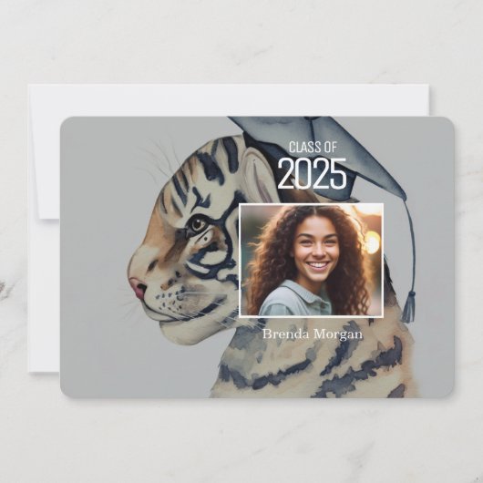 Einzigartiger Abschluss Einladung mit Foto (Vorderseite)