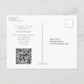 Einzigartiger Abschluss Einladung Postkarte mit QR (Rückseite)