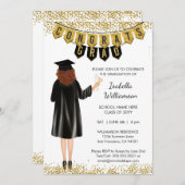 Einzigartiger Abschluss Einladung Rotes Haar (Vorne/Hinten)