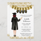 Einzigartiger Abschluss Einladung Rotes Haar (Vorne/Hinten)