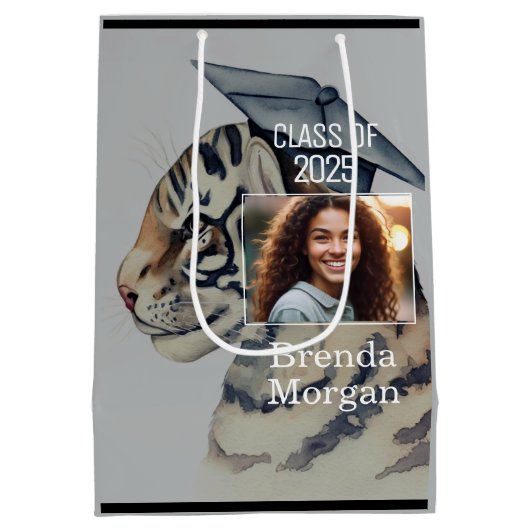 Einzigartiger Abschluss-Geschenktasche Mittlere Geschenktüte (Rückseite)