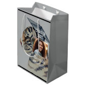 Einzigartiger Abschluss-Geschenktasche Mittlere Geschenktüte (Rückseite Schrägansicht)