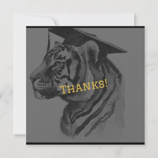 Einzigartiger Abschluss Personalisiert Danke Karte (Vorderseite)