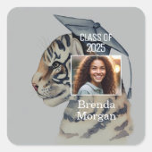 Einzigartiger Abschluss Quadratischer Aufkleber (Vorderseite)