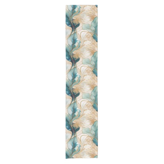 Einzigartiger Abstrakter Alkoholtink an goldenen G Kurzer Tischläufer (Vorderseite)