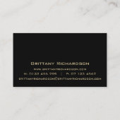 Einzigartiger Abstrakter Art Schwarz-Rosa-Tintenkl Visitenkarte (Rückseite)