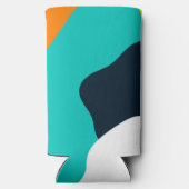 Einzigartiger, Abstrakter, farbenfroher Regenbogen Selters Dosenkühler (Rückseite)