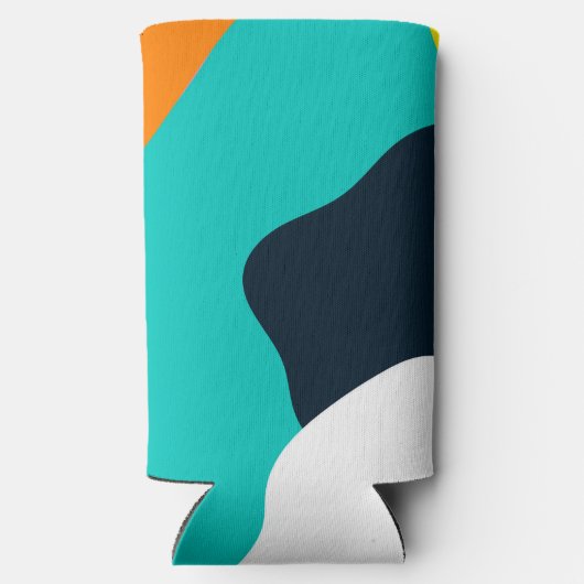 Einzigartiger, Abstrakter, farbenfroher Regenbogen Selters Dosenkühler (Rückseite)