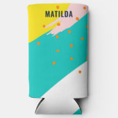 Einzigartiger, Abstrakter, farbenfroher Regenbogen Selters Dosenkühler (Vorderseite)