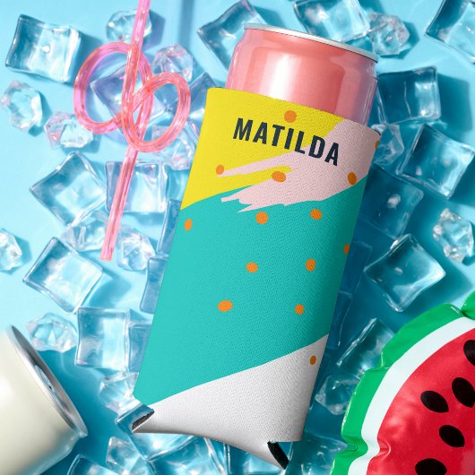 Einzigartiger, Abstrakter, farbenfroher Regenbogen Selters Dosenkühler