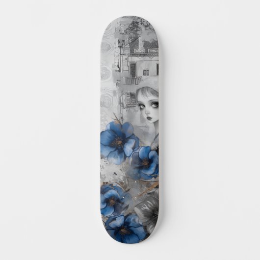 Einzigartiger Abstrakter Grunge Skate Deck Skateboard (Vorderseite)