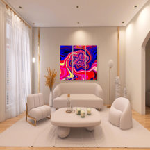 Einzigartiger Abstrakter Marmorwall Kunst