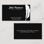 Einzigartiger Agent für Notar-Signaturen in Schwar Visitenkarte (Vorne/Hinten)