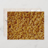 Einzigartiger alphabetischer Hintergrund Postkarte (Vorne/Hinten)