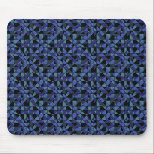 Einzigartiger, Angesagter Geometric Blue Cyan Gray Mousepad