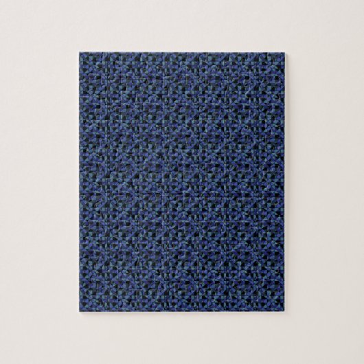 Einzigartiger, Angesagter Geometric Blue Cyan Gray Puzzle (Vertikal)