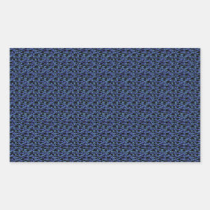 Einzigartiger, Angesagter Geometric Blue Cyan Gray Rechteckiger Aufkleber