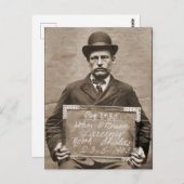 Einzigartiger antiker Dieb kriminelle Tasse Postkarte (Vorne/Hinten)