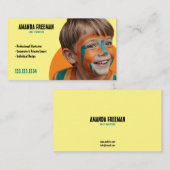 Einzigartiger Aquamariner und gelber Künstler-Gesi Visitenkarte (Vorne/Hinten)