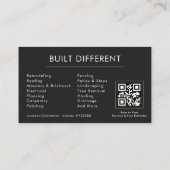 Einzigartiger Bau moderner Black Gold QR Code Visitenkarte (Rückseite)