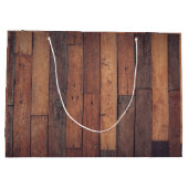 Einzigartiger Bauernhof aus Holz Große Geschenktüte (Rückseite)