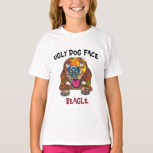 Einzigartiger Beagle hässlicher Hund gegenüber T - T-Shirt (Vorderseite)