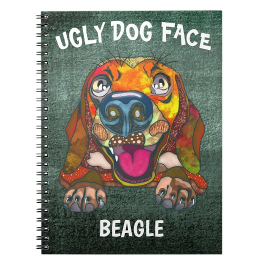 Einzigartiger Beagle hässliches Hundegesicht-Noteb Notizblock (Vorderseite)