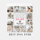 Einzigartiger, benutzerdefinierter 12-Foto-Collage Fleecedecke (Vorderseite)