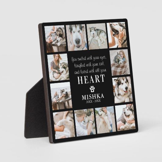 Einzigartiger, benutzerdefinierter 12-Foto Pet Los Fotoplatte (Vorderseite)