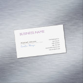 Einzigartiger beruflich minimalistischer Chic Magnetische Visitenkarte (Beispiel)