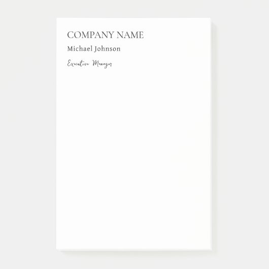 Einzigartiger beruflich minimalistischer Chic Post-it Klebezettel (Vorderseite)