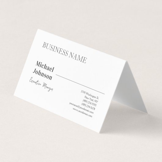 Einzigartiger beruflich minimalistischer Chic Visitenkarten (Vorderseite)