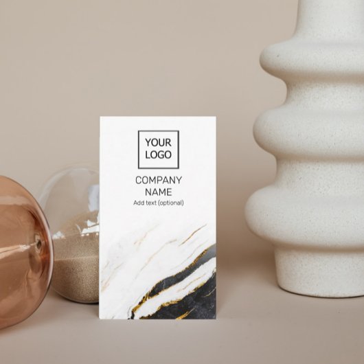 Einzigartiger Beruflicher Marmorschwarz und Weiß v Visitenkarte