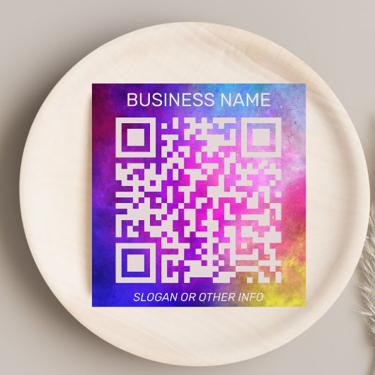 Einzigartiger Beruflicher QR-Code Quadratische Visitenkarte