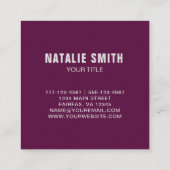 Einzigartiger Beruflicher QR-Code Quadratische Visitenkarte (Rückseite)