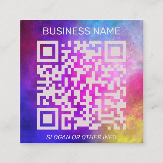 Einzigartiger Beruflicher QR-Code Quadratische Visitenkarte (Vorderseite)