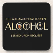 Einzigartiger Bierwein Martini-Name Getränkeuntersetzer (Vorderseite)