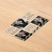 Einzigartiger Black & Gold Abschluss 3 Foto Mattie Acryleinladungen (Ablage )