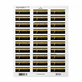 Einzigartiger Black Gold Foil Monogram Letter 'S R (Vorne)