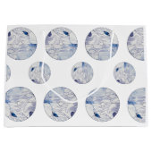 Einzigartiger blau-weißer Geschenksack Große Geschenktüte (Vorderseite)