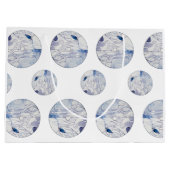 Einzigartiger blau-weißer Geschenksack Große Geschenktüte (Rückseite)