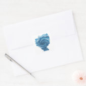 Einzigartiger blauer BLUE TORNADO Quadrat-Aufklebe Quadratischer Aufkleber (Umschlag)
