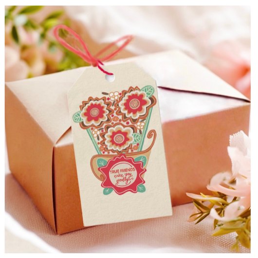 Einzigartiger Blumen-Design-Stil Geschenkanhänger