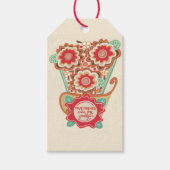 Einzigartiger Blumen-Design-Stil Geschenkanhänger (Vorderseite)