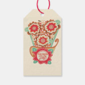 Einzigartiger Blumen-Design-Stil Geschenkanhänger (Rückseite)
