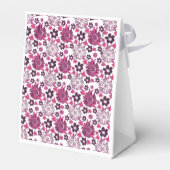 Einzigartiger Blumenstrauß in Rosa/Weiß Geschenkschachtel (Rückseite)