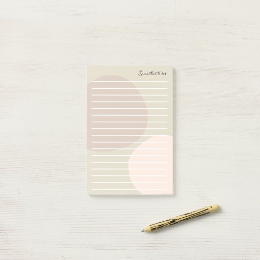 Einzigartiger Boho-Neutral, um Notizen mit Linien  (Auf Schreibtisch)